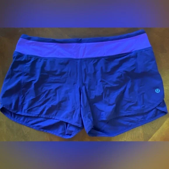 lululemon athletica Bluish/Purple Speed Shorts size 8 - Picture 1 of 3